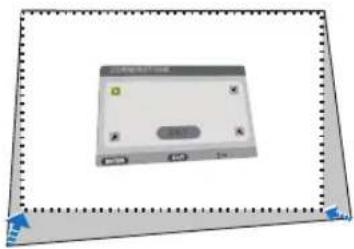 NEC MC332W - Pick up any one of the corners and align the corner of the image with a corner of the screen. - 3