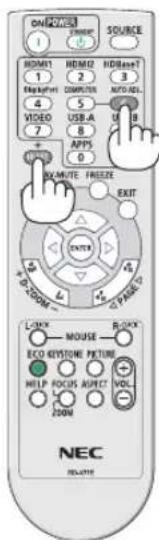 ON SOURCE 1 2 3 HDMI1 HDMI2 HDBase1 1 2 3 Holographic COMPUTER AUTO-SSL 4 5 6 VIDEO USB.A USB 7 8 9 0 APPS 0 DIMUTE FREEZE EXIT 0 PULSE 0 ON OK ON R ON NEC RELATIVE