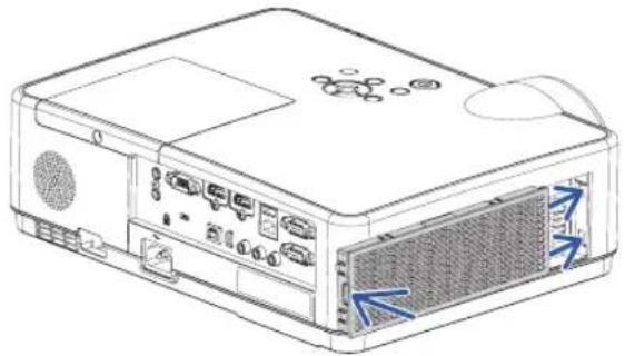 NEC MC332W - Put the filter unit back to the projector cabinet. - 1