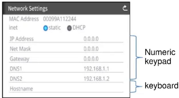 Elmo PX-10E - Network Settings (for PX-30E only) - 1