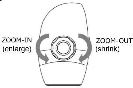 Elmo PX-10E - ◆ADJUSTING THE SIZE - 1