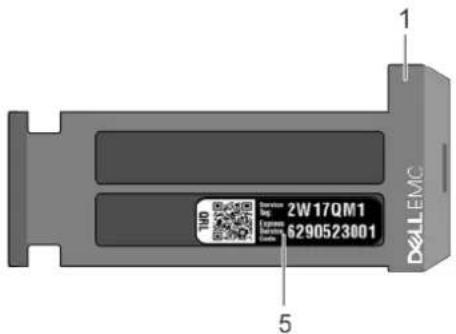 DELL PowerVault NX440 - Locating the information tag of your system - 1