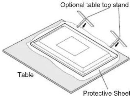 NEC MultiSync V323-3 - Installing and removing optional table top stand - 1