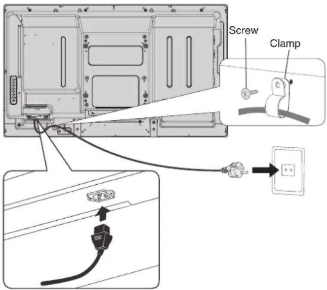 NEC MultiSync V323-3 - Connect the supplied power cord - 1