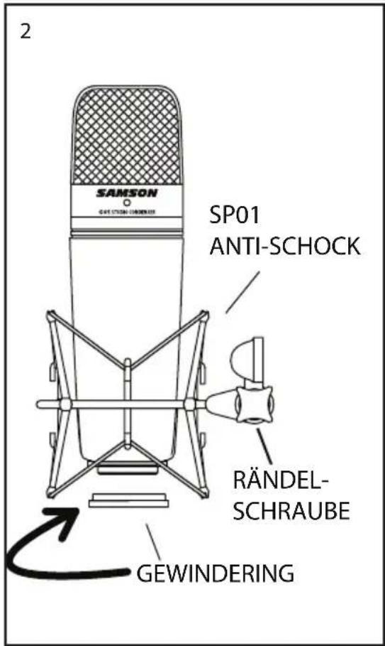 2 SAMSON SP01 ANTI-SCHOCK RÄNDEL- SCHRAUBE GEWINDERING