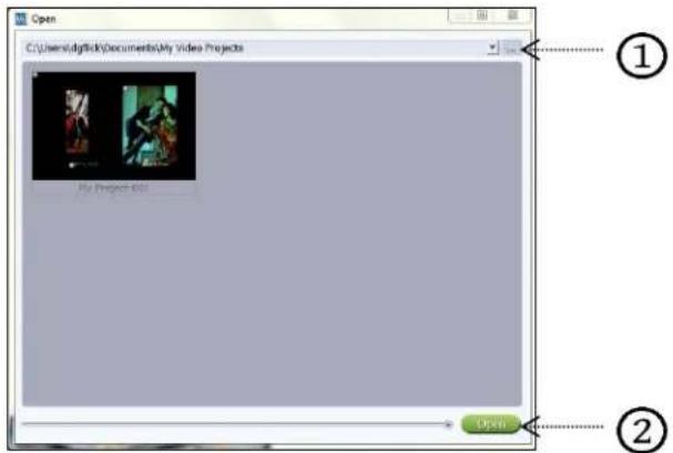 DgFlick Video Xpress - Open Saved Project - 1