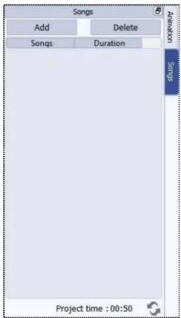 DgFlick Video Xpress - 'Songs' tab - 1