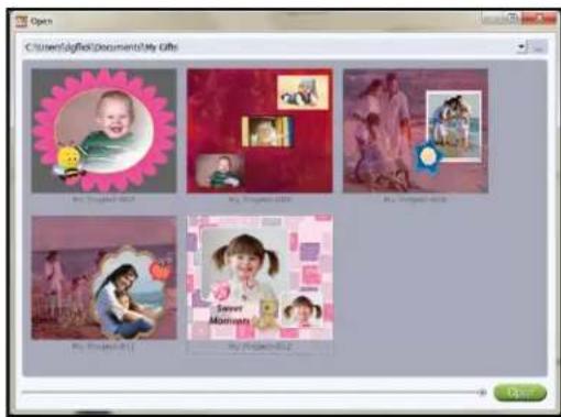 DgFlick Gift Xpress - Open Saved Project - 1