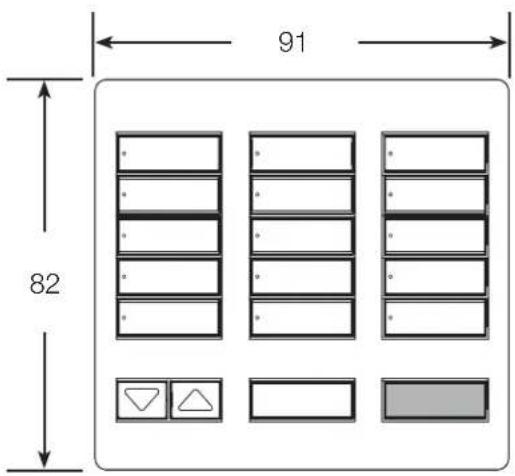Lutron RR-T10RL-SW - Abmessungen - 1
