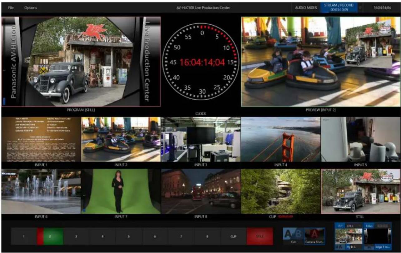 File Options AV-HLCT100 Live Production Center AUDIO MIXER STREAM / RECORD 00:01:10:09 16:04:14:04 Panasonic AV-HLCT00 Live Production Center PROGRAM (STILL) CLOCK PREVIEW (INPUT 2) INPUT 1 INPUT 2 INPUT 3 INPUT 4 INPUT 5 SCHW INPUT 6 INPUT 7 INPUT 8 CUP CIP STILL 1 2 3 4 5 6 7 8 9 10 11 12 13 14 15 16:04:14:04 Quality Department Head Workhouse Room Workhouse Room Workhouse Room Workhouse Room CITY CIVIATION CITY CIVIATION CITY CIVIATION CITY CIVIATION CITY CIVIATION CITY CIVIATION CITY CIVIATION CITY CIVIATION CITY CIVIATION CITY CIVIATION CITY CIVIATION CITY CIVIATION CITY CIVIATION CITY CIVIATION CITY CIVIATION A B A Cut Camera Shut... Fly In L Edge T to...