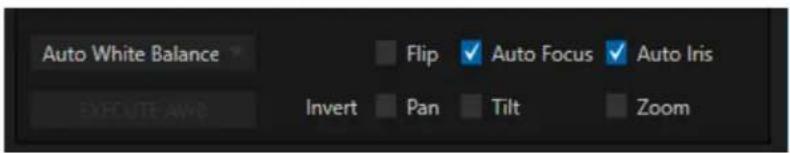 Auto White Balance Flip Auto Focus Auto Iris EXECUTE AWD Invert Pan Tilt Zoom