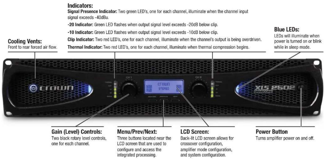 CROWN DriveCore XLS 2502 - Front Panel Features - 1