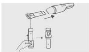 Diagram showing a hand holding two test tubes with arrows indicating process steps, likely illustrating a medical or laboratory procedure.
