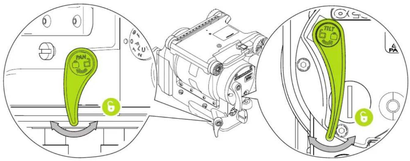 OConnor Ultimate 2560 - Operating the Pan and Tilt Locks - 1