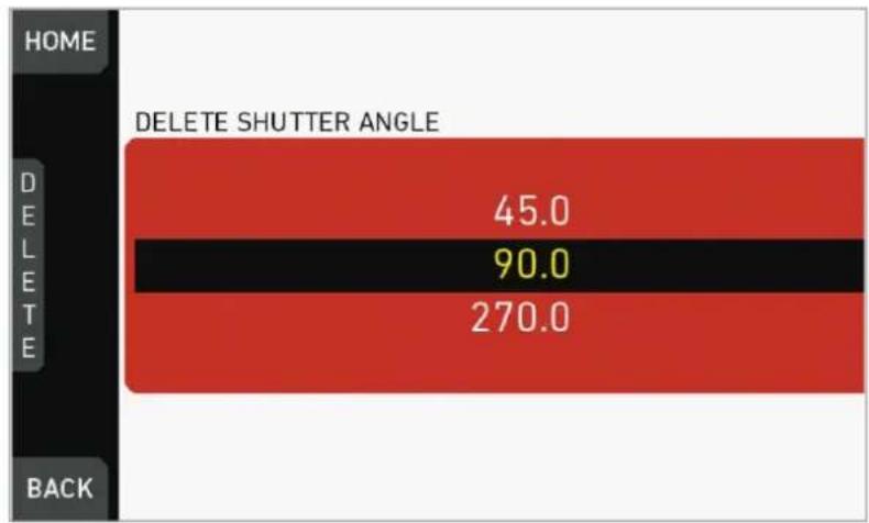 ARRI ALEXA Mini - Deleting a SHUTTER value - 4
