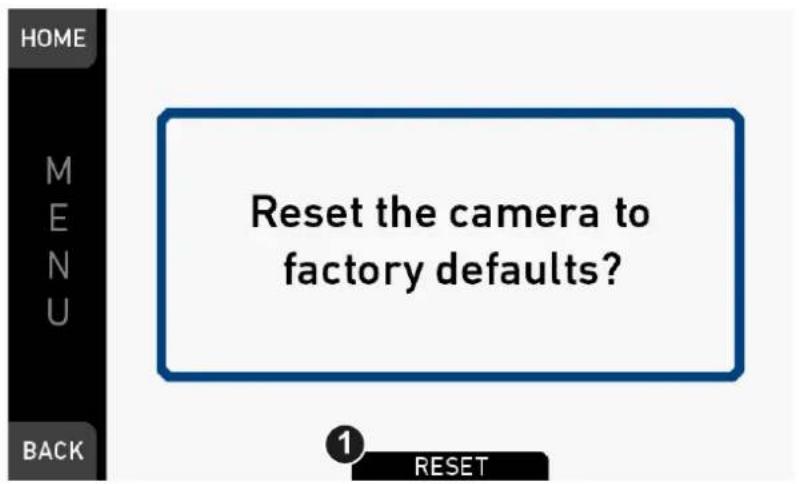 Reset the camera to factory defaults?