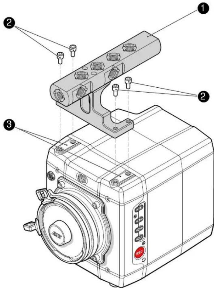 Technical diagram of a mechanical assembly with numbered components and labeled parts