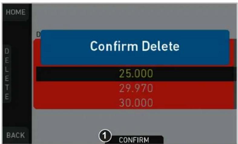 ARRI ALEXA Mini - Deleting an FPS value - 3