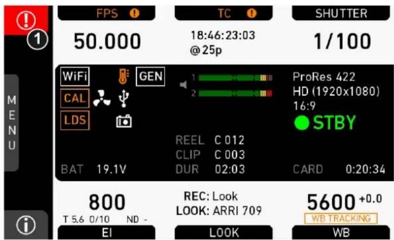FPS 50.000 TC 18:46:23:03 @ 25p SHUTTER 1/100 WiFi GEN PRORes 422 HD (1920x1080) 16:9 STBY CAL LDS REEL C 012 CLIP C 003 DAT 19.1V DUR 02:03 CARD 0:20:34 800 T 5.6 0/10 ND - REC: Look LOOK: ARRI 709 5600 +0.0 WB TRACKING EI LOOK WB