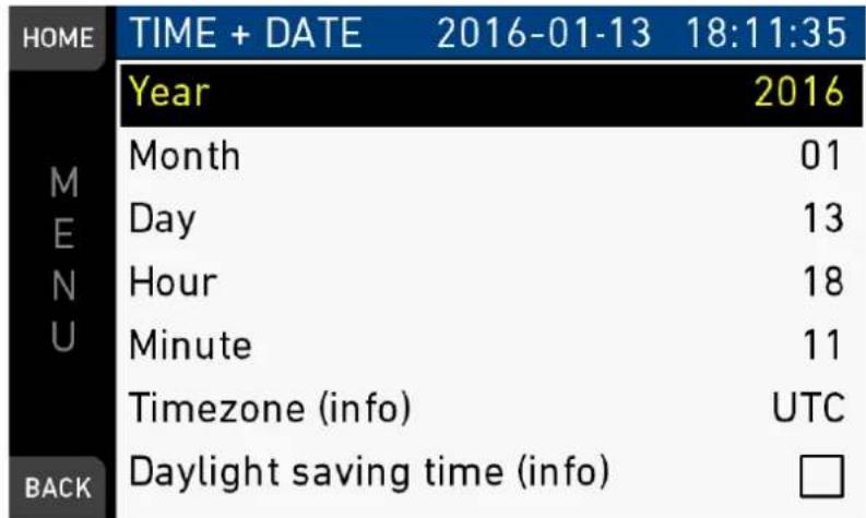 HOME TIME + DATE 2016-01-13 18:11:35 Year 2016 Month 01 Day 13 Hour 18 Minute 11 Timezone (info) UTC Daylight saving time (info) BACK