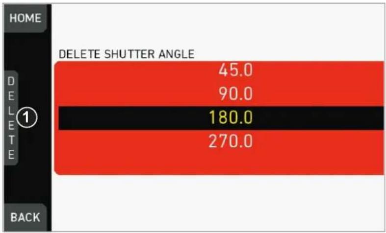 HOME DELETE SHUTTER ANGLE 45.0 90.0 180.0 270.0 ① BACK