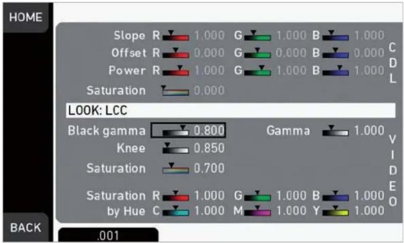 HOME Slope R 1.000 G 1.000 B 1.000 Offset R 0.000 G 0.000 B 0.000 C Power R 1.000 G 1.000 B 1.000 D Saturation 0.000 LOOK: LCC Black gamma 0.800 Gamma 1.000 V Knee 0.850 Saturation 0.700 Saturation R 1.000 G 1.000 B 1.000 E by Hue C 1.000 M 1.000 Y 1.000 O BACK .001