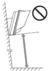Diagram showing a document with a prohibition symbol and directional arrows, likely illustrating a physical or engineering concept.