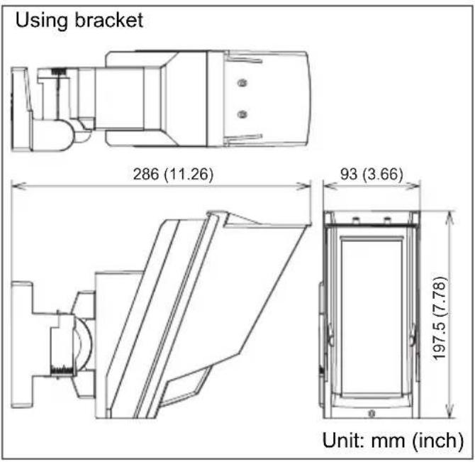 Using bracket 286 (11.26) 93 (3.66) 197.5 (7.78) Unit: mm (inch)