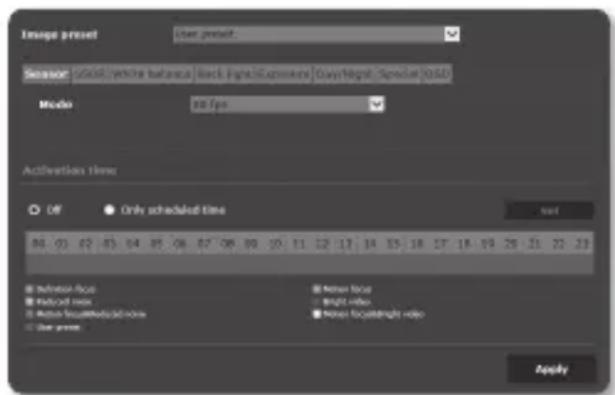 Hanwha SNB-7004 - If you want to set an image preset - 1