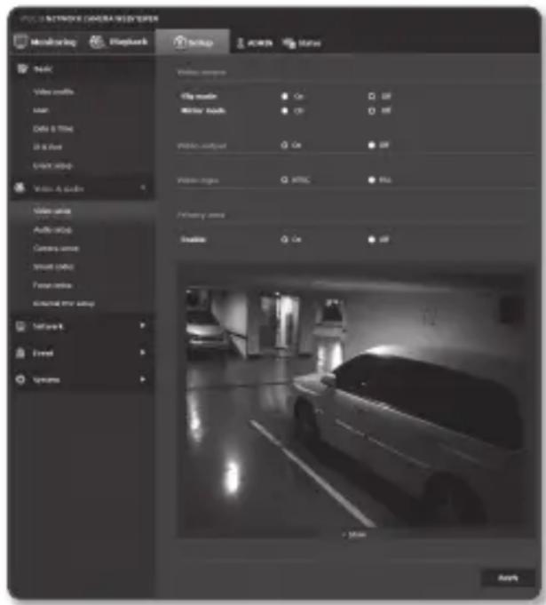 Hanwha SNB-7004 - Video setup - 1