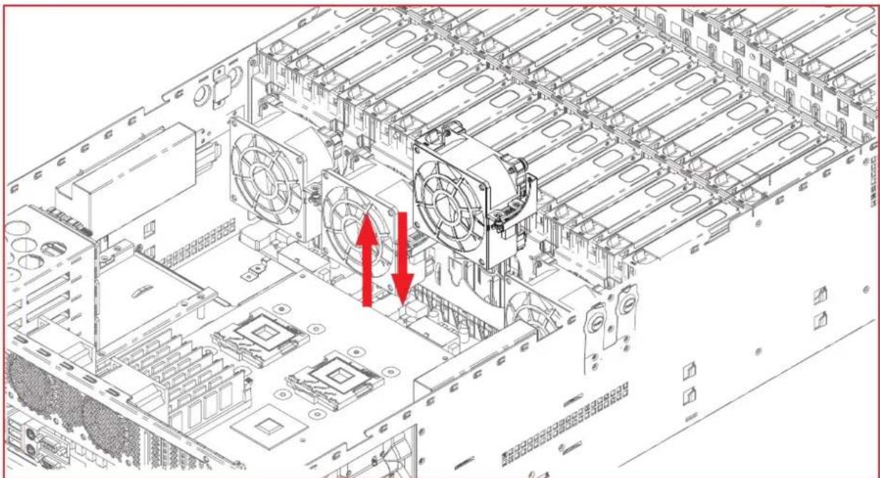 AIC RSC-4H - Removing a fan module - 1