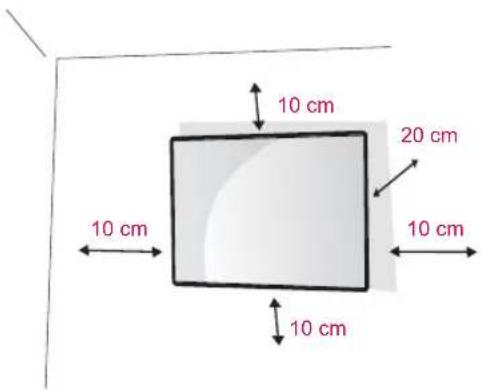 LG 55LV75A - Installation an einer Wand - 1