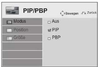 LG 55LV75A - Verwenden von PIP/PBP - 1