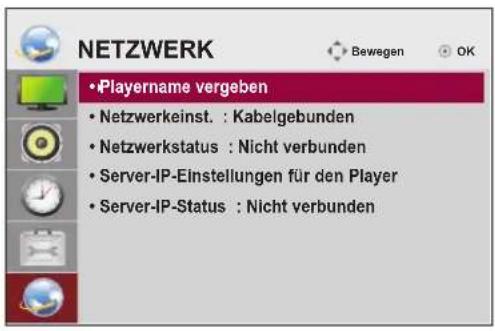 LG 55LV75A - Einstellungen im Menü NETZWERK - 1