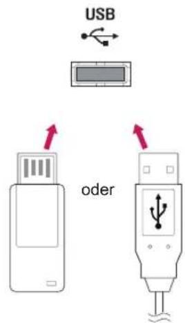 LG 55LV75A - Anschließen eines USB-Geräts - 1