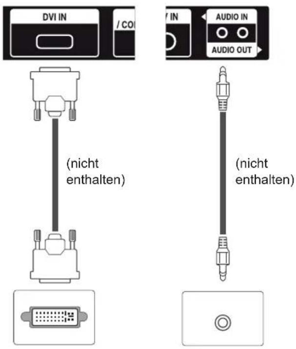 LG 55LV75A - Anschließen des DVI - 1