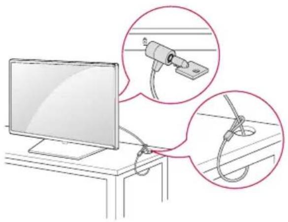 LG 86UH5E - Verwenden des Kensington-Schlosses - 1