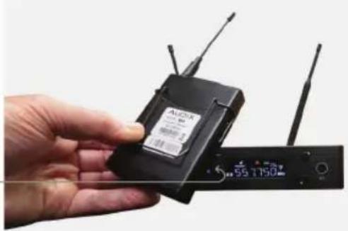 Audix R62 - Sync bodypack transmitter to - 1