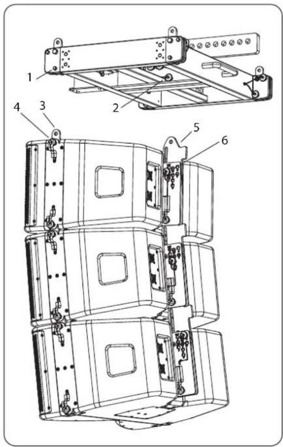 Turbosound Manchester MS215-VT - Verfahren 3.2: Hinzufügen einer Gruppe von MV212-Schränken zum MAN-FG Fly Grid - 1