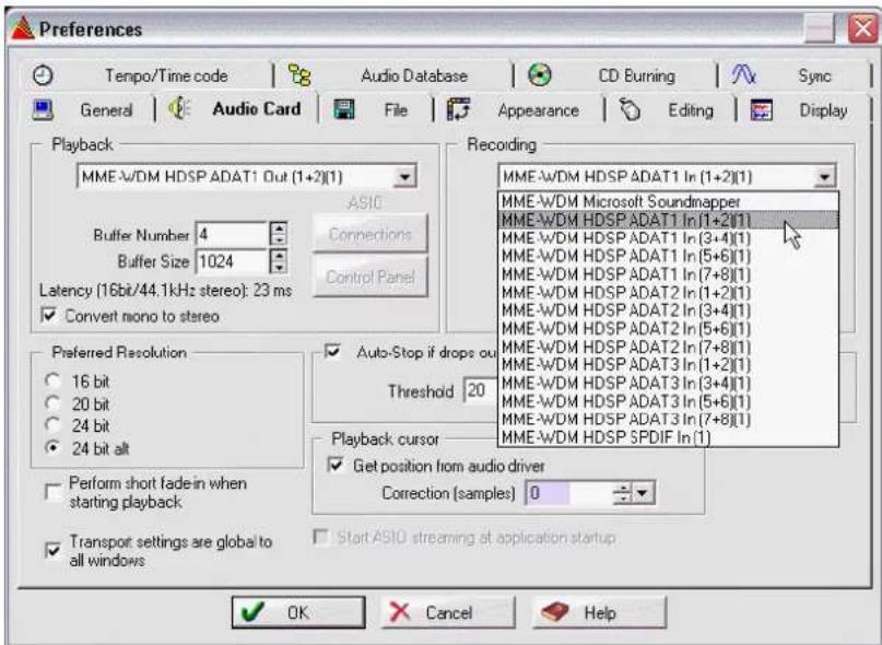 RME HDSPe RayDAT - Playback - 1