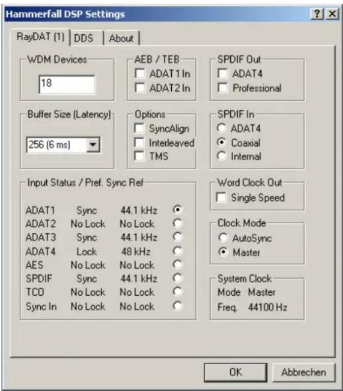 RME HDSPe RayDAT - Options - 1