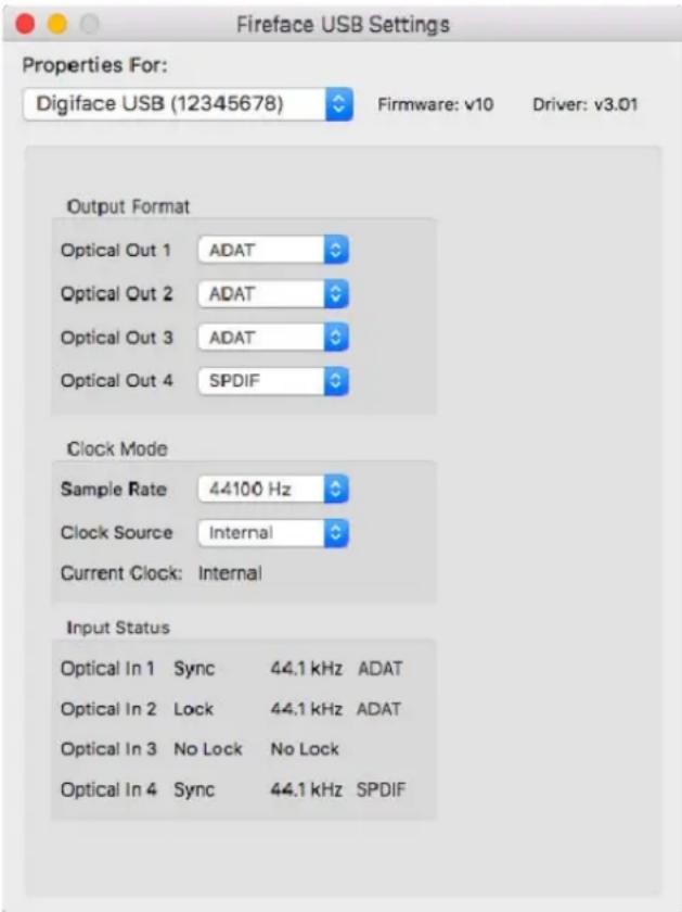 RME Digiface USB - Output Format - 1