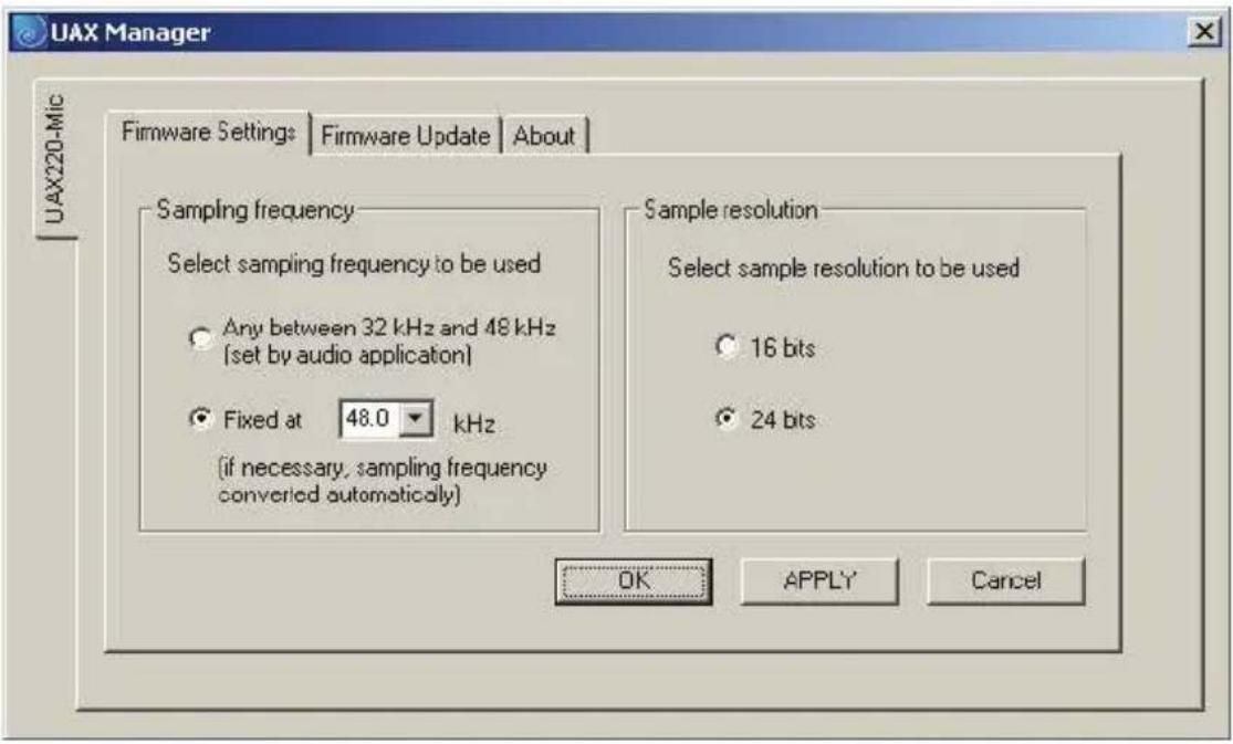 Digigram UAX220-Mic - UAX Manager under Windows - 1