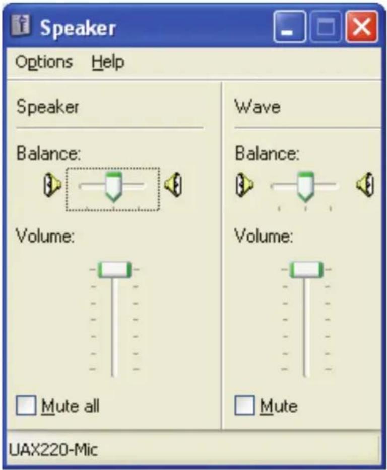 Digigram UAX220-Mic - 'Loudspeaker' volume control - 1