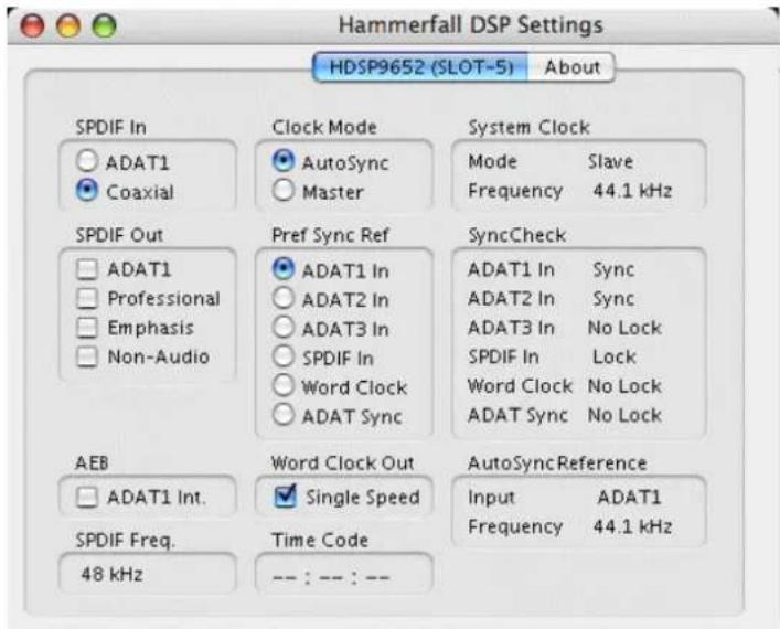 RME HDSP 9652 - Clock Modes - Synchronisation - 2