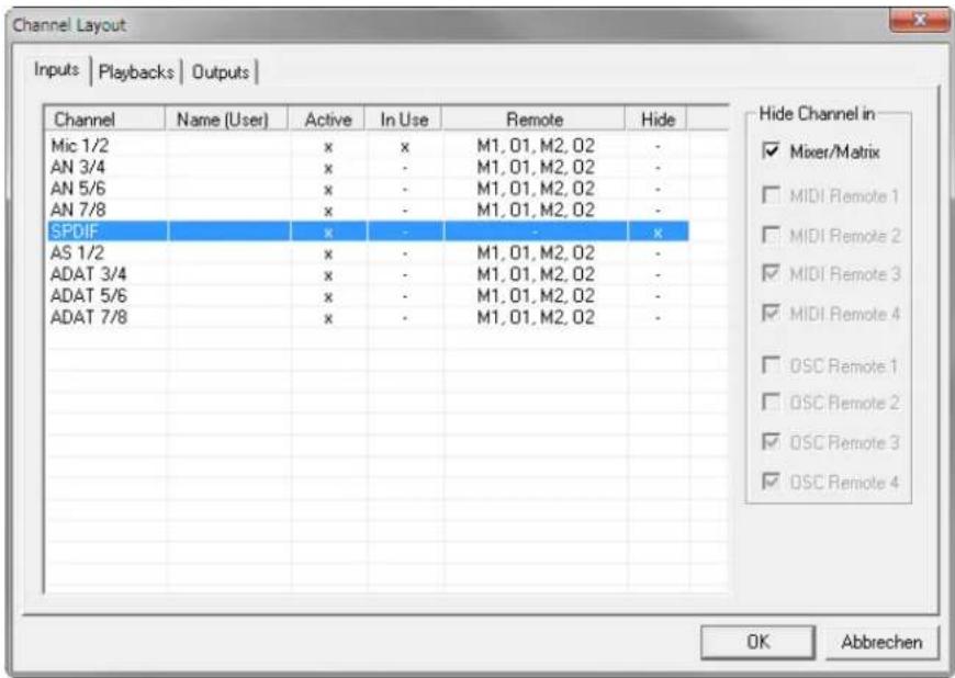 RME Fireface 802 - Channel Layout - Layout Presets - 1