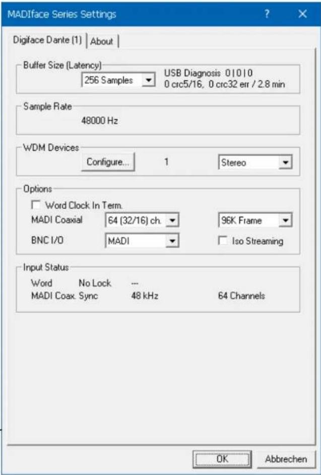 RME Digiface Dante - Lock Registry - 1
