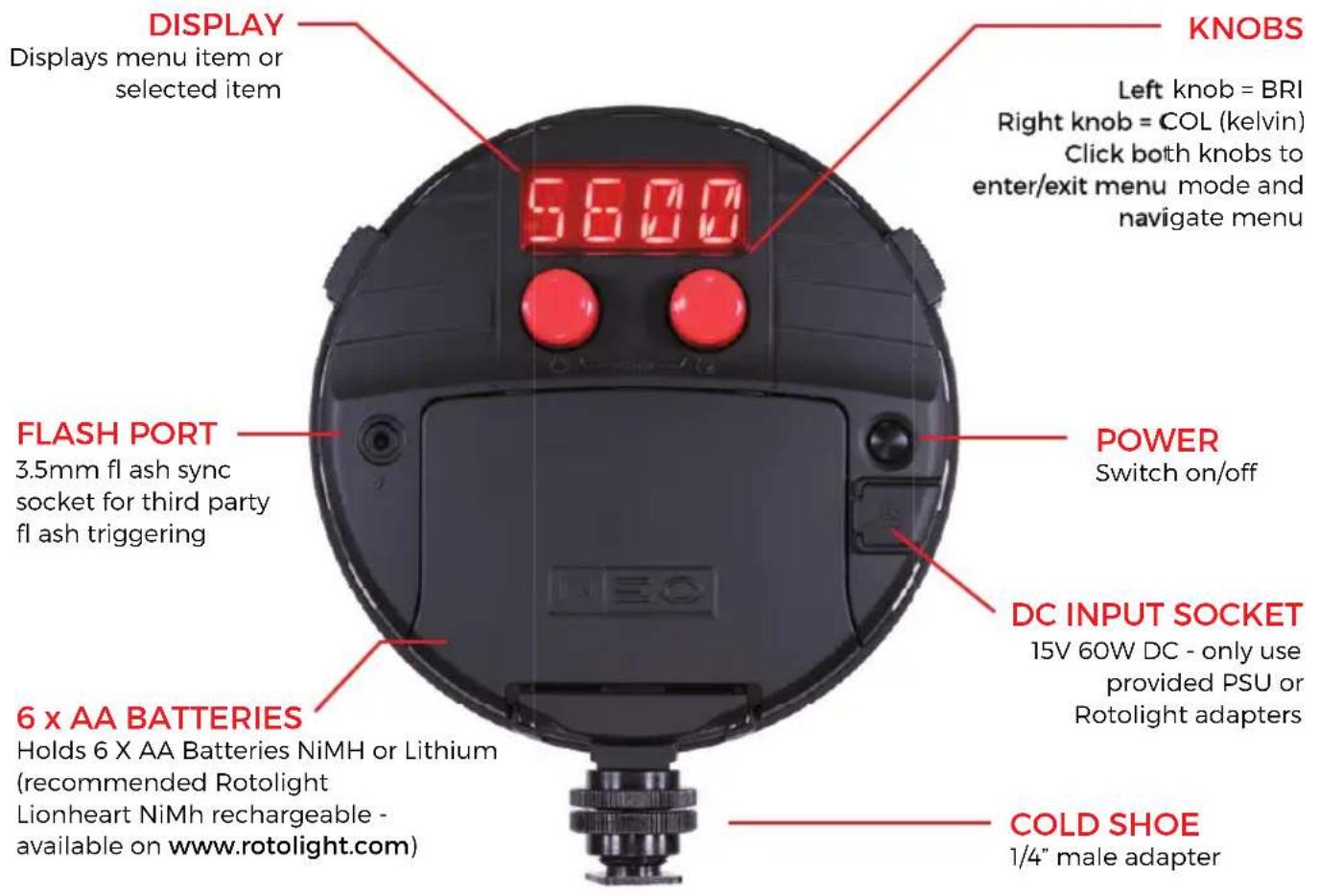 Rotolight NEO ll - Box Contents - 1
