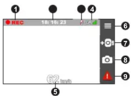 1 REC 18:16:23 62 km/h 5 4 6 7 8 9