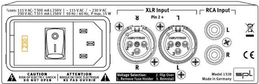 SPL Phonitor mini - Rückseite: Strom - 1